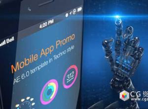 AE模板-高科技手机APP内容iOS界面展示宣传片 Mobile App Promo Pack 免费下载
