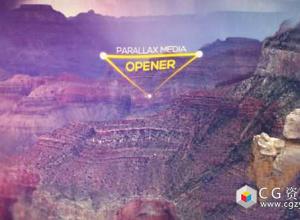 AE模板-三维视差图片开场企业标题旅行宣传片片头 Parallax Media Opener 免费下载
