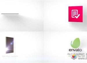 AE模板-明亮简约公司企业Logo翻转展示动画 Minimalist Logo Reveal 免费下载