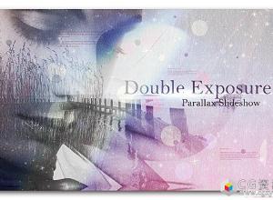 AE模板-时尚活动杂志宣传电视节目多重曝光三维视差图片展示片头 Double Exposure Parallax Slideshow