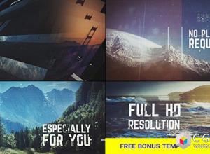 AE模板-高科技数字元素三维视差城市风光宣传片 Digital Slideshow免费下载