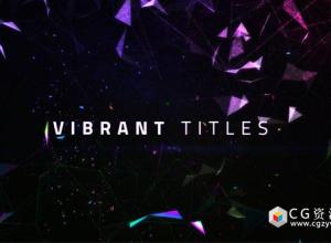AE模板-Plexus点线网格抽象粒子动画电影片头开场Vibrant Titles