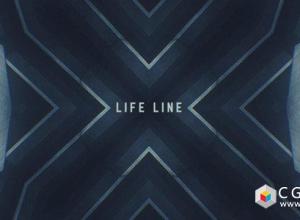 AE模板-抽象图片动画霓虹灯X射线效果 life-line 免费下载