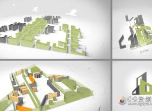 AE模板-明亮干净三维标志建筑蓝图挤出公司logo开场Architect Logo Reveal 免费下载