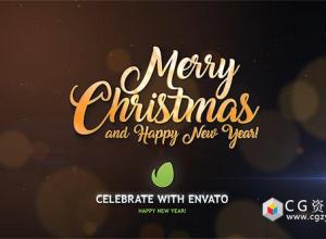 AE模板-圣诞粒子庆典节日快乐开场动画Christmas Magic Particles