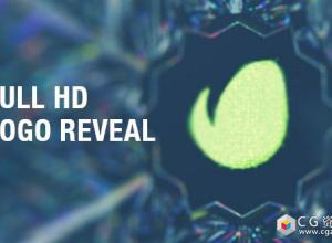 AE模板-庆祝圣诞节快乐冰晶雪花分形生长Logo展示动画 Snowflake Logo Reveal