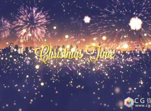 AE模板-2017圣诞快乐烟花粒子开场文字标题动画 Christmas Titles 免费下载