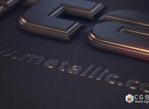 AE模板-暗黑金属字幕标题logo标志展示C4D工程 免费下载