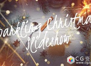 AE模板-新年祝福圣诞节庆祝闪闪发光粒子幻灯片 Sparkling Slideshow 免费下载