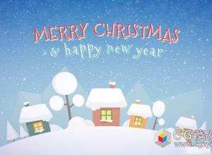 AE模板-圣诞节场景MG动画庆祝活动片头 Christmas 免费下载