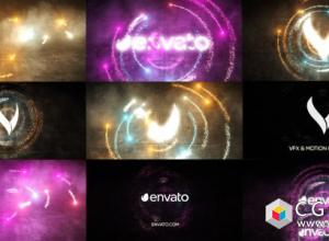 AE模板-发光粒子耀斑汇聚环绕Logo展示 Particles Energy 免费下载