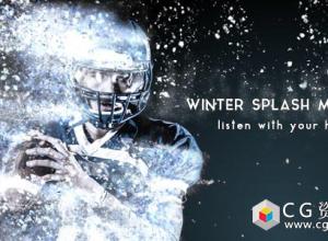 AE模板-暴雪雪花粒子消散图片展示 Winter Splash Motion