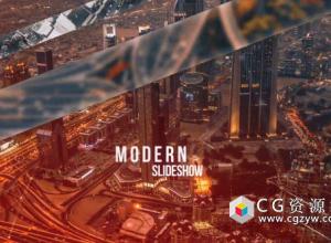 AE模板-时尚切割现代科技企业公司宣传视差图片展示片头 Modern Slideshow