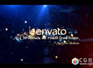 AE模板-金色文字标题圣诞节动画 Christmas Wishes 免费下载