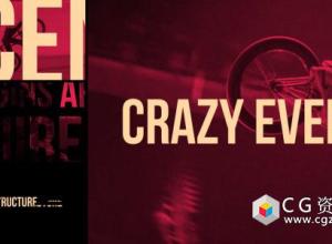 AE模板-运动的宣传片头体育包装视频展示 Crazy Event