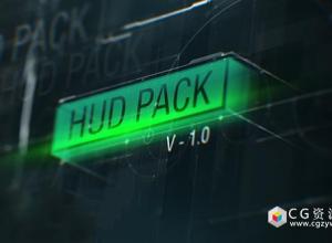 AE模板-180组高科技UI全息信息图表界面元素动画HUD Pack