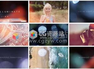 视频素材-120组4K高清小清新时尚浪漫婚礼镜头炫光叠加转场素材