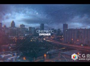 AE模板-现代电影摄影旅行三维线条视差图片展示开场 Cinematic Inspirational Parallax Opener Slideshow