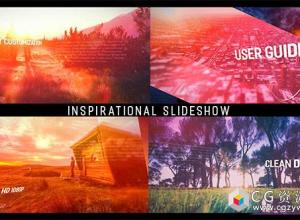 AE模板-优雅企业宣传片创意视差图片幻灯片展示 Inspirational Parallax Slideshow 免费下载