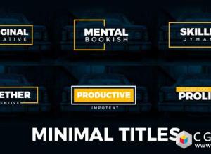 AE模板-优雅企业文字标题字幕条动画 Minimal Titles 免费下载