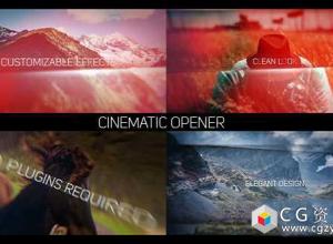AE模板-大气时尚企业宣传片图片展示片头 Cinematic Opener Slideshow 免费下载