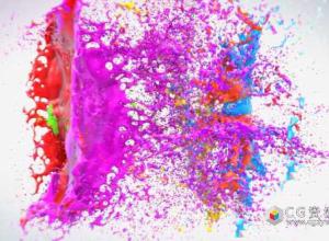 AE模板-漂亮干净丰富多彩流体泼洒汇聚Logo企业网站片头动画Colorful Splash Logo 免费下载