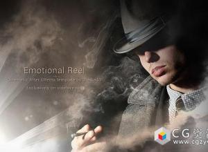 AE模板-大气电影片头云层烟雾历史记录片图片视频展示 Emotional Reel 免费下载