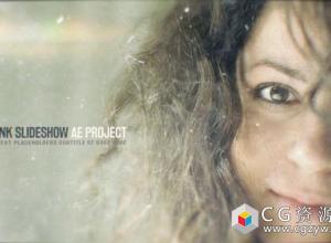 AE模板-水墨散开遮罩图片片头婚礼展示 Ink Slideshow  免费下载