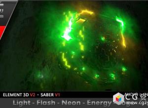 AE模板-路径描边三维电流霓虹灯Logo展示 Light Flash Neon Energy Logo 免费下载