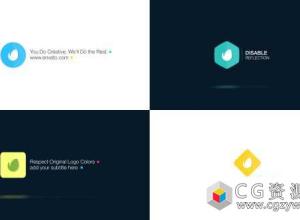 AE模板-时尚创意扁平化公司企业Logo展示动画 Logo Reveals 免费下载