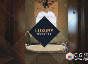 AE模板-豪华幻灯片酒店度假村餐厅房地产包装 Luxury Slides