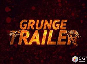 AE模板-极限运动户外体育宣传开场片头Grunge Trailer 免费下载