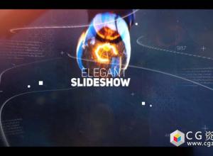 AE模板-三维线条视差商业企业图片展示片头 Epic Slideshow免费下载