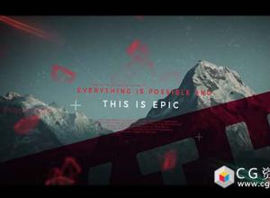 AE模板-4K史诗电影幻灯片UHD科技元素宣传片开场 This is Epic – Cinematic Slideshow 免费下载