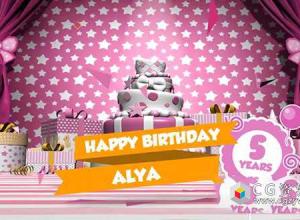 AE模板-可爱卡通儿童生日片头包装动画 Birthday Slideshow 免费下载