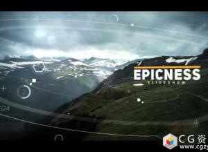 AE模板-大气科技感元素视差片头商业企业图片展示 Cinematic Slideshow