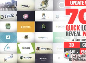 AE模板-公司企业70+快速Logo动画展示 Quick Logo Reveal Pack V4