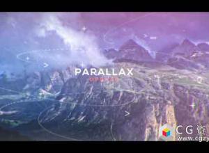 AE模板-现代线条数字视差幻灯片图片展示片头 Modern Inspirational Parallax Opener Slideshow