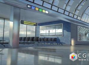 AE模板-E3D航空飞机场机场幻灯片三维展示 Airport Gallery Package