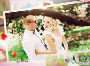 AE模板-浪漫时尚幻灯片情人节婚礼照片相册片头 Wedding