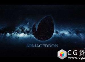 AE模板-史诗般地球星系爆炸破碎Logo动画 Armageddon