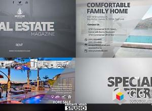 AE模板-房地产演示室内装修杂志包装宣传 Real Estate Magazine Broadcast ID