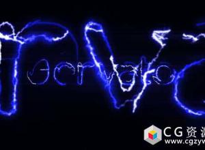 AE模板-电影的标志电流描边动画Logo展示 Electric Logo Opener