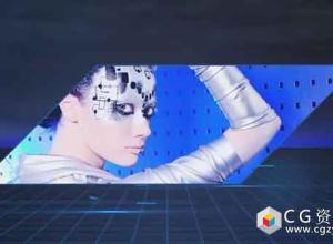 FCPX插件-未来高科技网格风格图文介绍展示 Light Grid