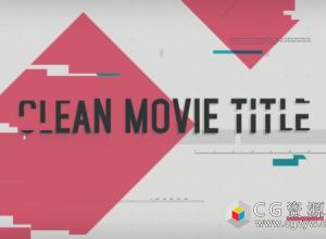 AE模板-干净电影标题图片介绍片头clean-movie-title 免费下载