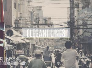 AE模板-优雅线条幻灯片分屏滑动图片展示 Elegant Lines Slideshow