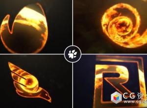 AE模板-火焰燃烧描边电影的标志Logo动画 Fire Vortex Logo 免费下载