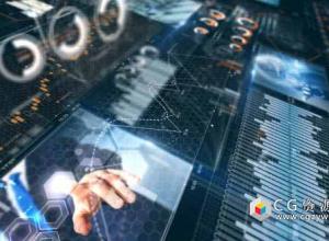 AE模板-高科技信息图表企业金融财务HUD包装动画 Corporate Finance HUD Pack and Opener