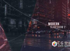 AE模板-清新时尚现代幻灯片图片开场片头 Modern Slideshow 2