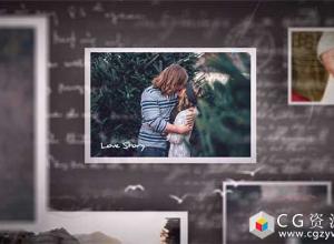 AE模板-回忆相册婚礼假期促销电视三维照片墙片头 Memories of Moments